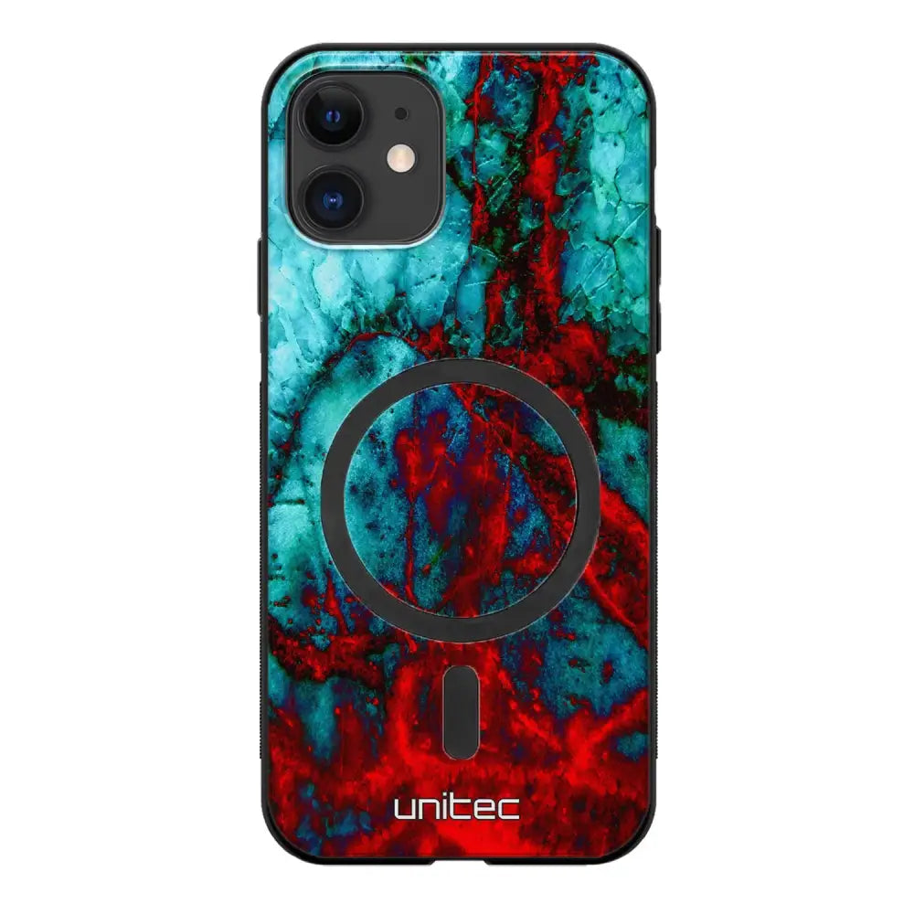 iPhone 11 marmori suojakuoret - Blue Red Marble