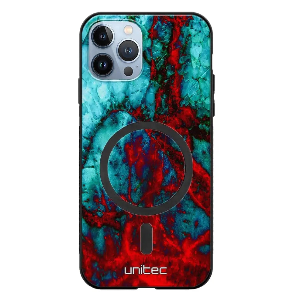 iPhone 11 Pro marmori suojakuoret - Blue Red Marble
