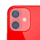 iPhone 12 / iPhone 12 Mini Linssinsuoja Glitter Pinkki (2kpl/paketti)