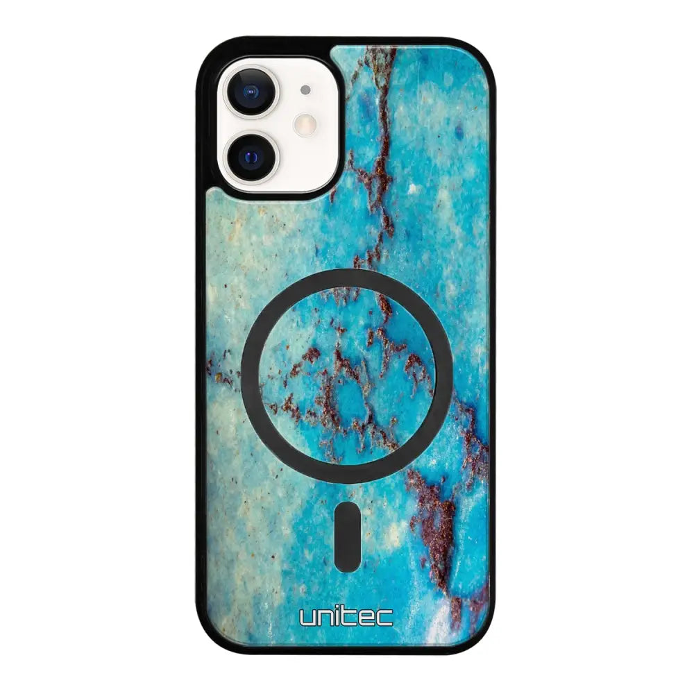 iPhone 12 Mini marmori suojakuoret - Turquoise Marble