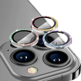 iPhone 12 Pro Max Kameran panssarilasi Glitter - Sateenkaari (3kpl)