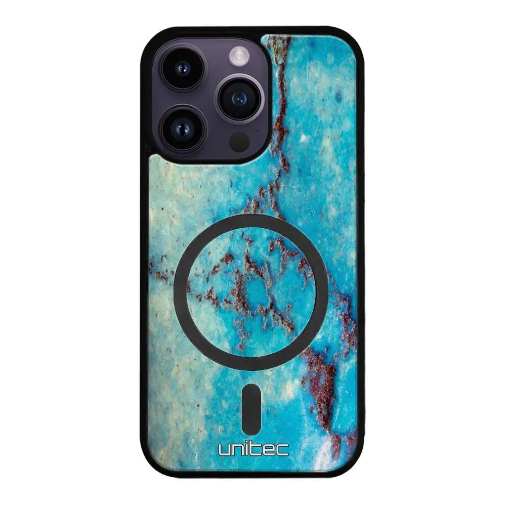 iPhone 14 Pro marmori suojakuoret - Turquoise Marble
