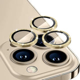 iPhone 14 Pro / iPhone 14 Pro Max Kameran panssarilasi Glitter - Kulta (3kpl)