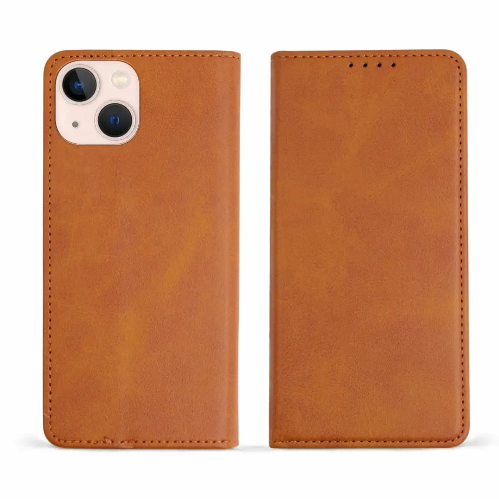 iPhone 14 Unitec Lompakko Suojakotelo Ruskea