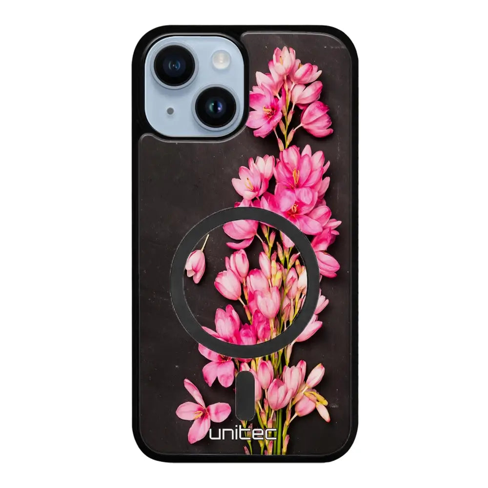 iPhone 15 kukka suojakuoret - Pink Flowers