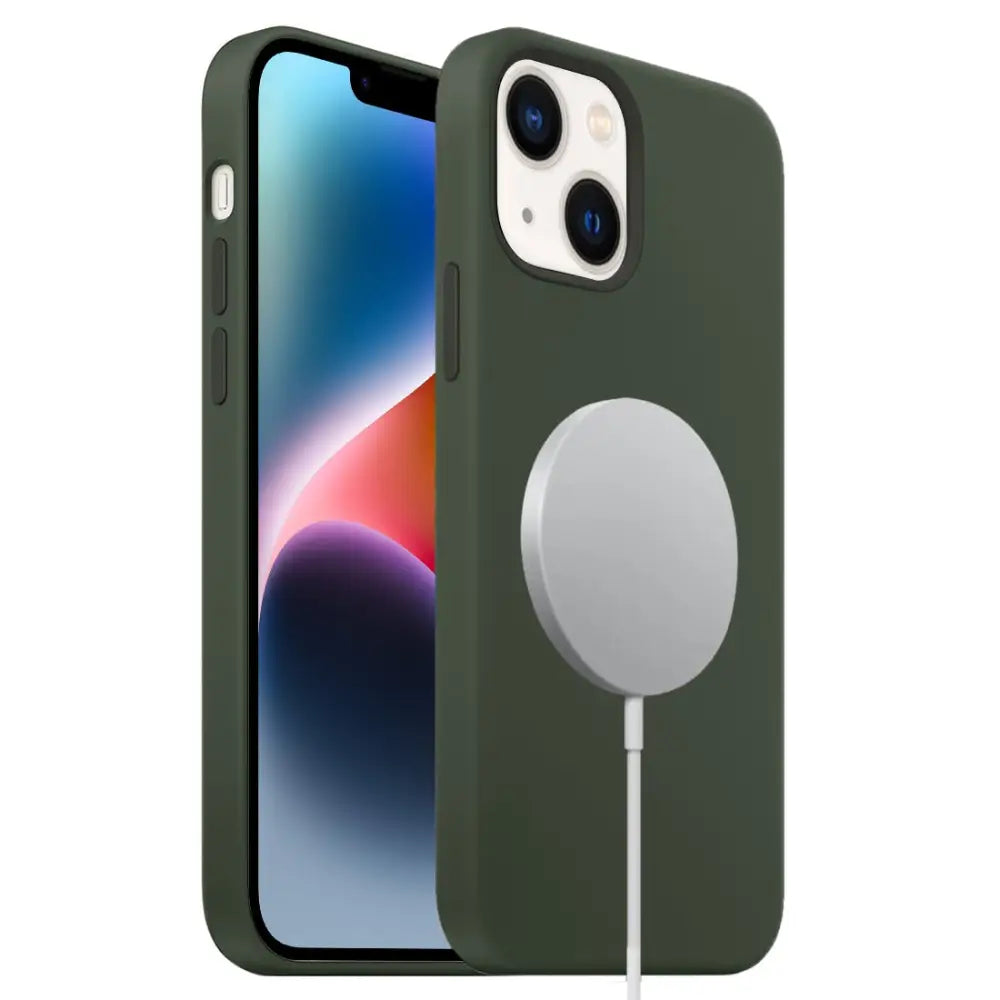 iPhone 15 MagSafe Suojakuori - Vihreä