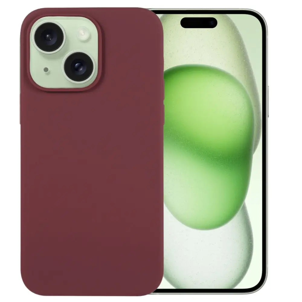 iPhone 15 Plus MagSafe Suojakuori - Viininpunainen
