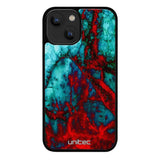 iPhone 15 Plus marmori suojakuoret - Blue Red Marble - Ei