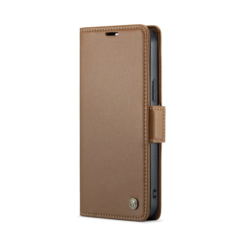 iPhone 15 Pro Lompakko suojakotelo RFID - Ruskea - CaseMe