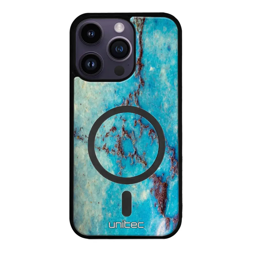 iPhone 15 Pro marmori suojakuoret - Turquoise Marble