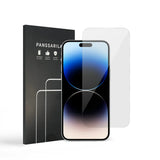 IPhone 16 Pro Max Panssarilasi pakkaus, suojalasi ja iPhone näyttö