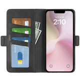 iPhone 16e Lompakko Suojakotelo - Musta