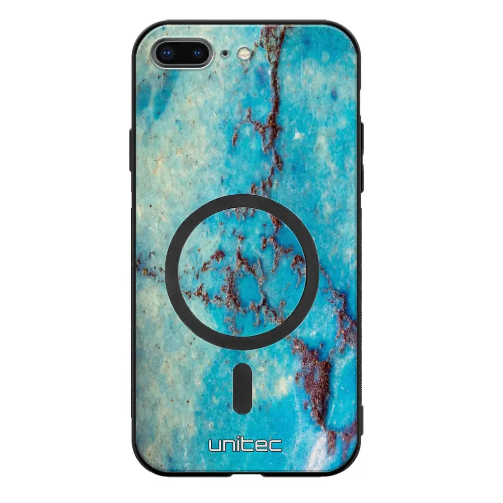 iPhone 7 Plus marmori suojakuoret - Turquoise Marble