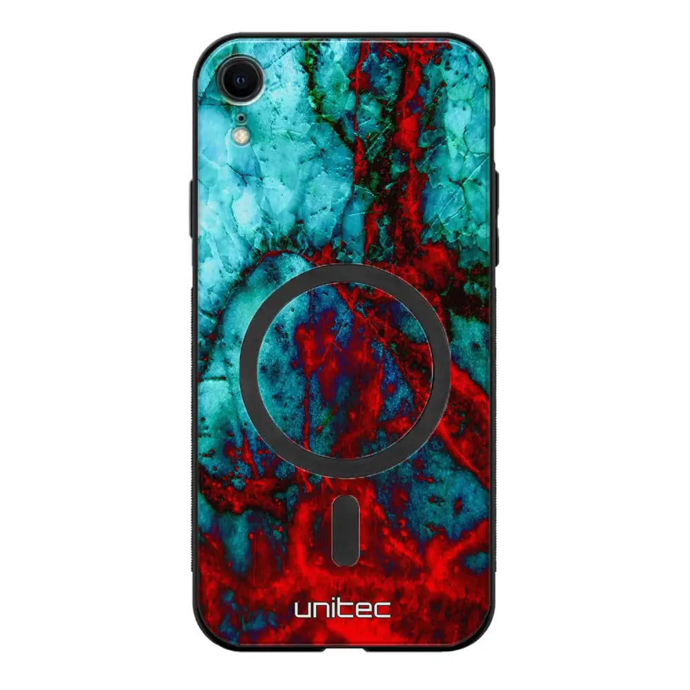 iPhone XR marmori suojakuoret - Blue Red Marble