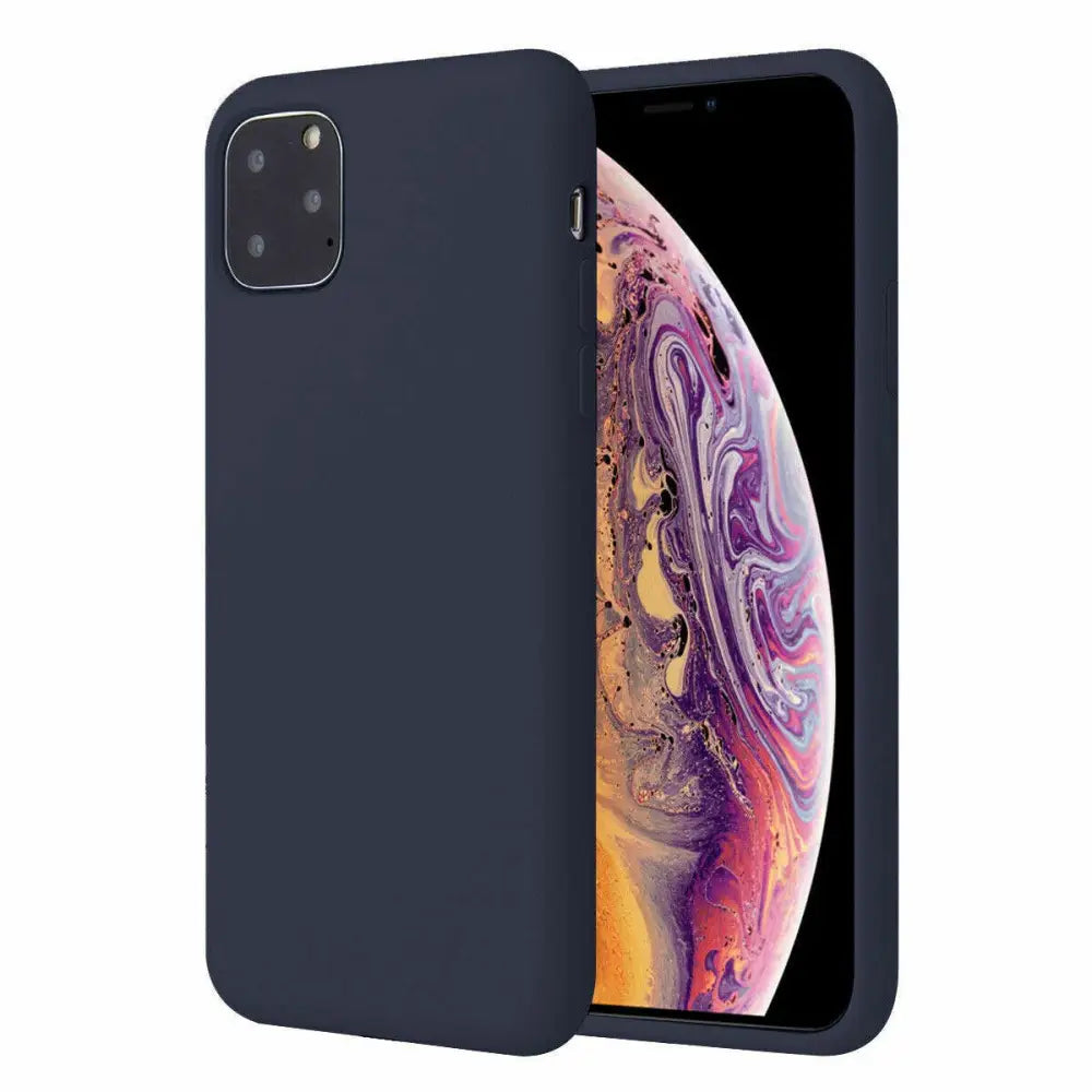 iPhone XR Silikonikuori Tummansininen