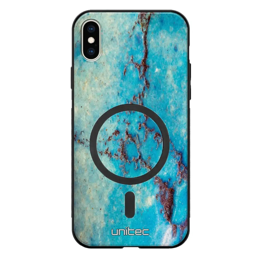 iPhone XS Max marmori suojakuoret - Turquoise Marble