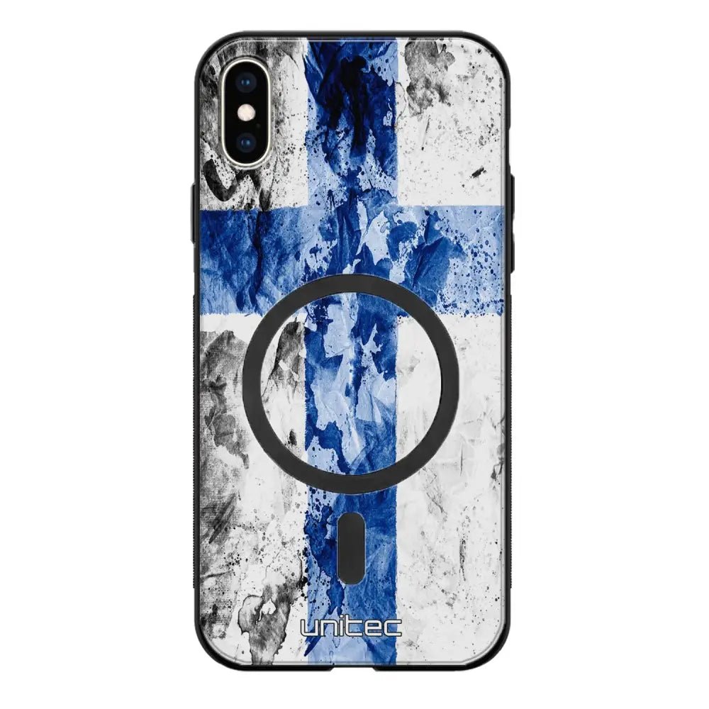 iPhone XS suojakuoret - Painted Finnish Flag
