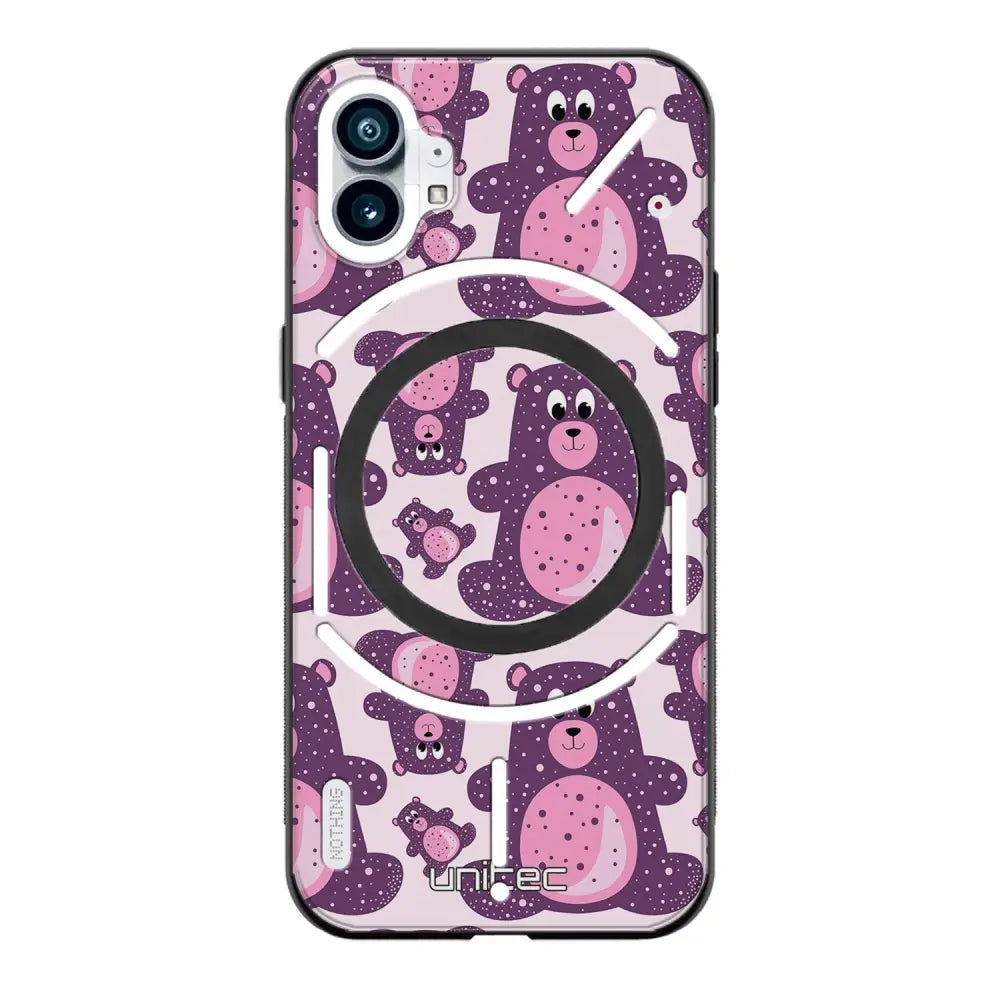 Nothing Phone suojakuoret - Purple Teddy Bear