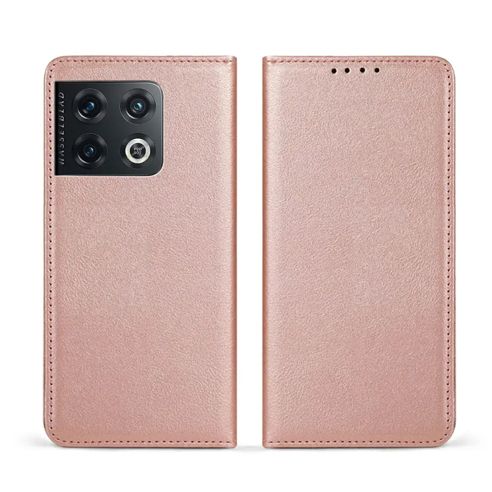 OnePlus 10T 5G Unitec Lompakko Suojakotelo Ruusukulta