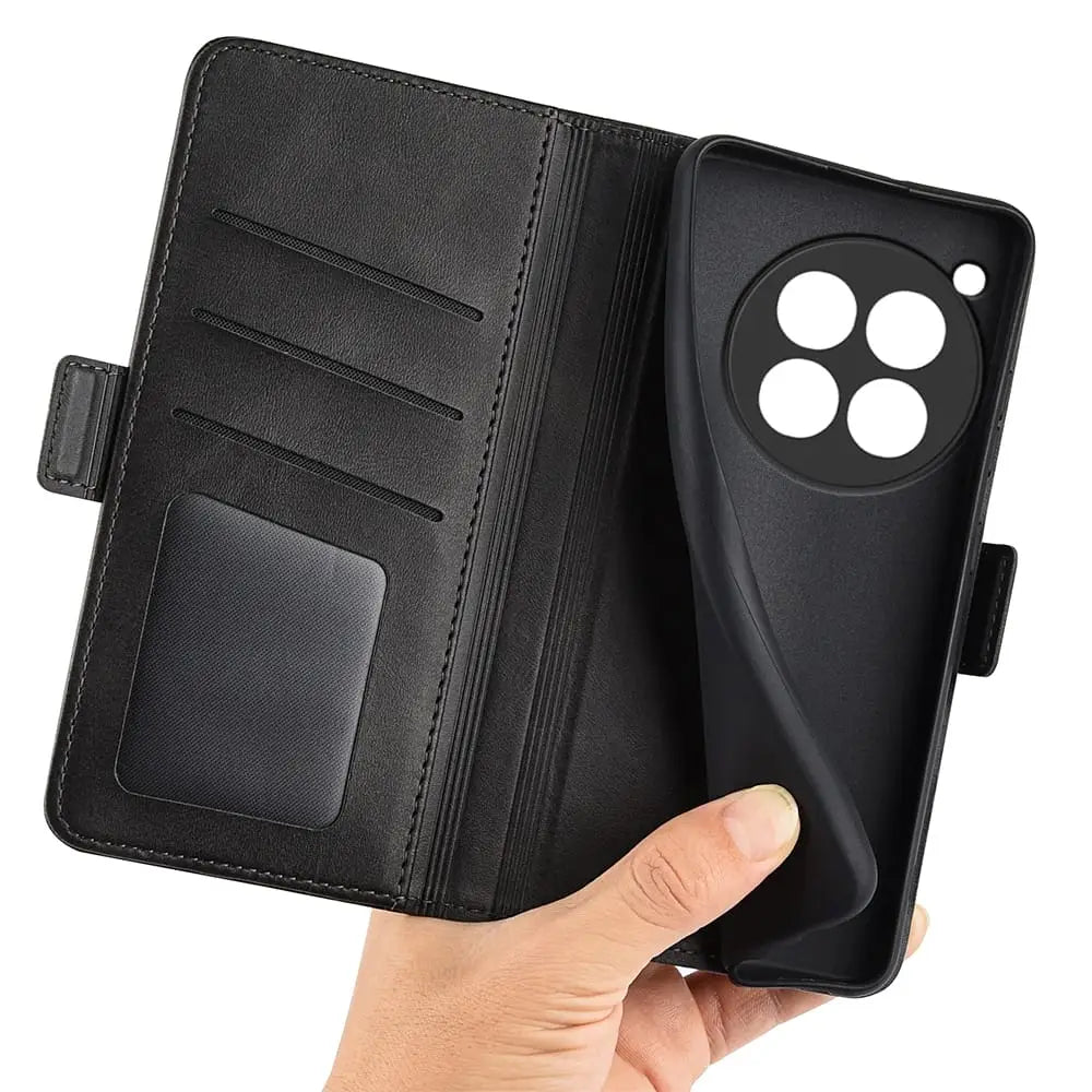 OnePlus 12 Lompakko Suojakotelo - Musta