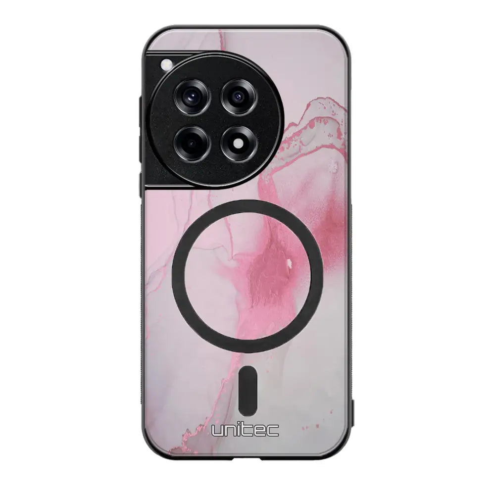 OnePlus 12 marmori suojakuoret - Pink Pok Rie