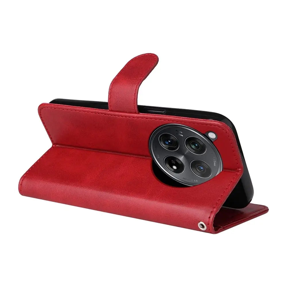 OnePlus 12R Lompakko Suojakotelo - Punainen