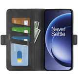 OnePlus 15 Lompakko Suojakotelo - Musta