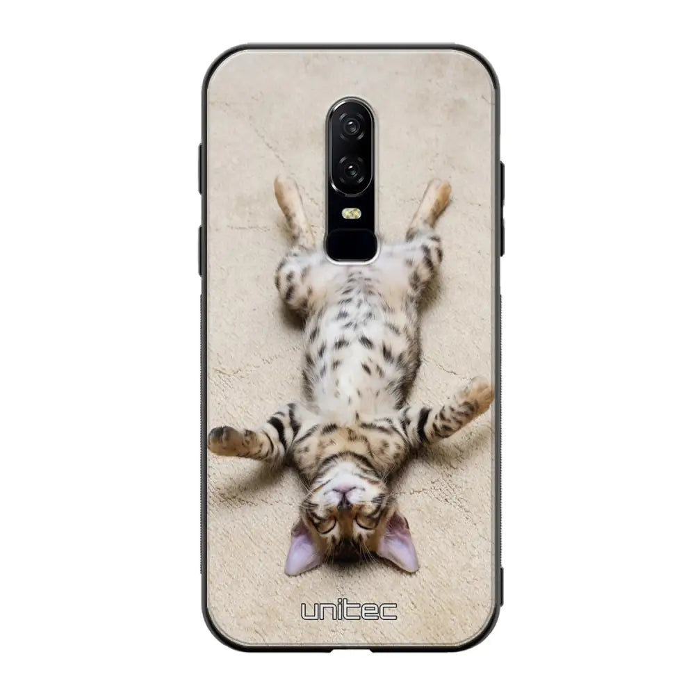 OnePlus 6 kissa suojakuoret - Relaxing Cat - Ei