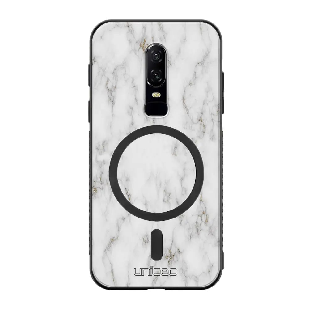 OnePlus 6 marmori suojakuoret - White Marble