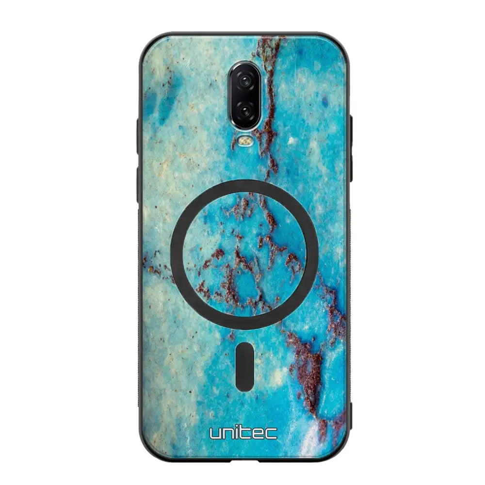 OnePlus 6T marmori suojakuoret - Turquoise Marble