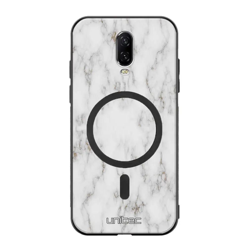 OnePlus 6T marmori suojakuoret - White Marble