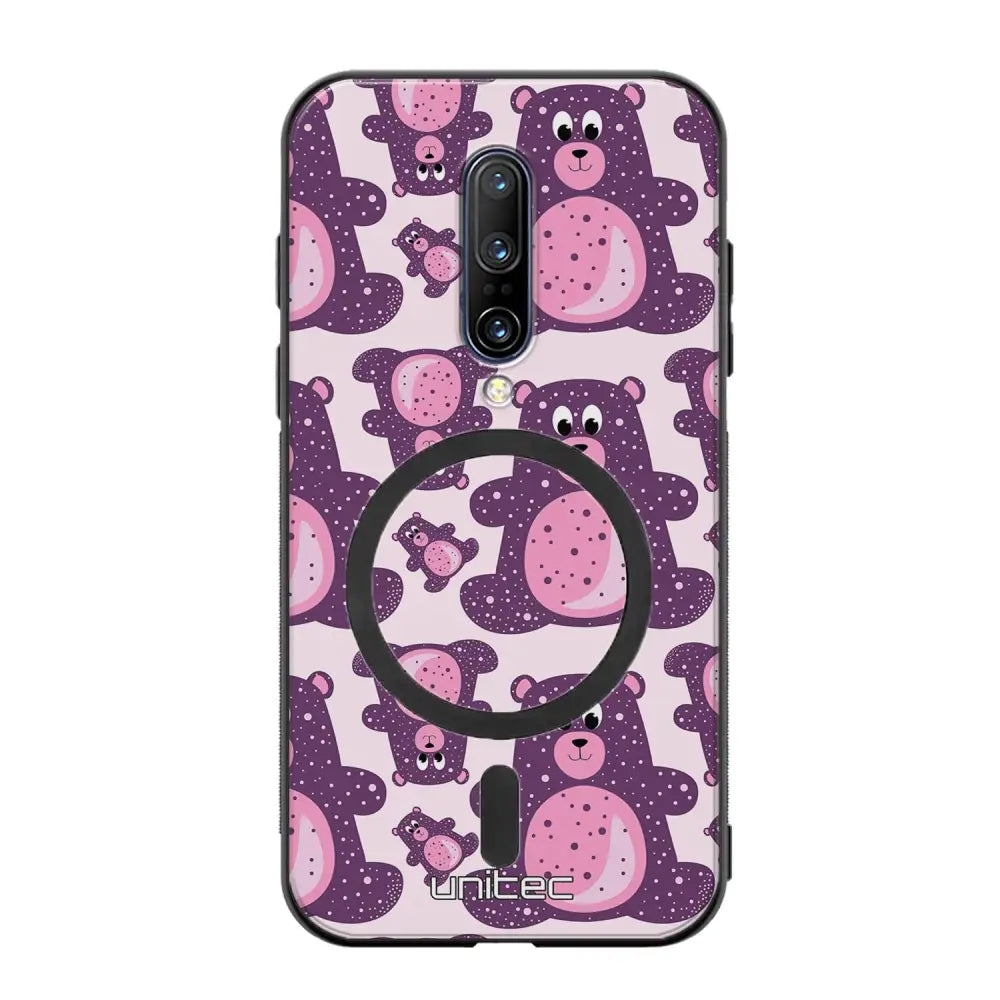 OnePlus 7 Pro suojakuoret - Purple Teddy Bear