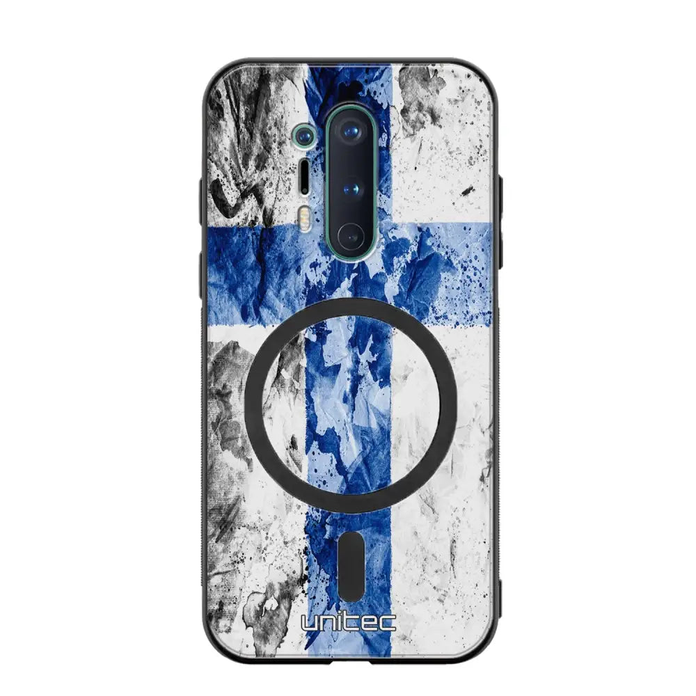 OnePlus 8 Pro suojakuoret - Painted Finnish Flag