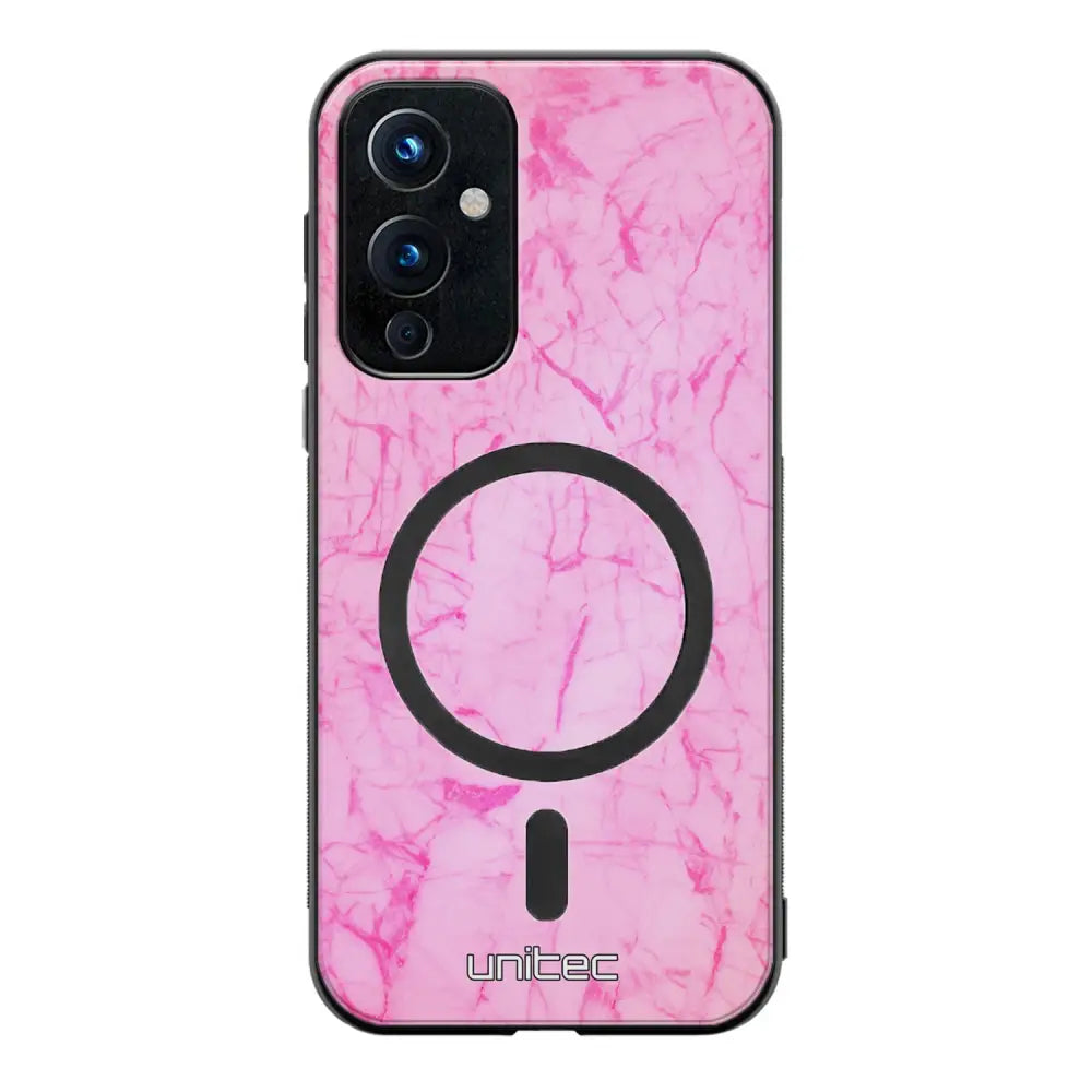 OnePlus 9 marmori suojakuoret - Light Pink Marble