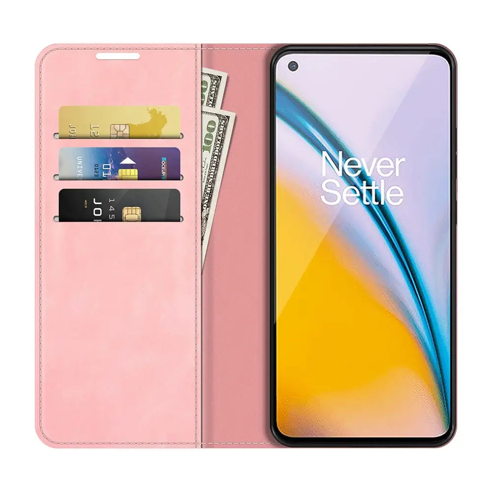 Oneplus Nord 2 Unitec Lompakko Suojakotelo Pinkki