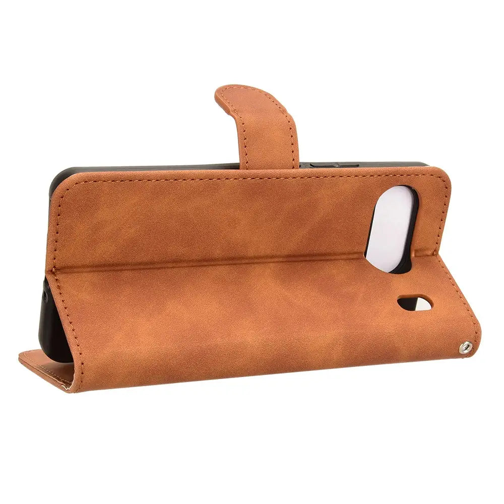 Ruskea lompakko suojakotelo OnePlus Nord 4 puhelimelle flip-kannella