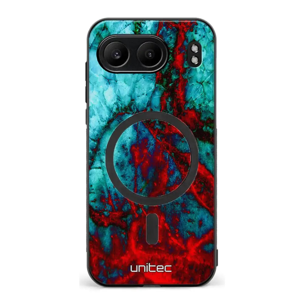 OnePlus Nord 4 marmori suojakuoret - Blue Red Marble