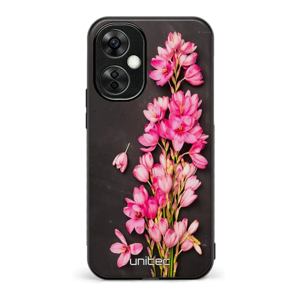 OnePlus Nord CE 3 Lite kukka suojakuoret - Pink Flowers - Ei