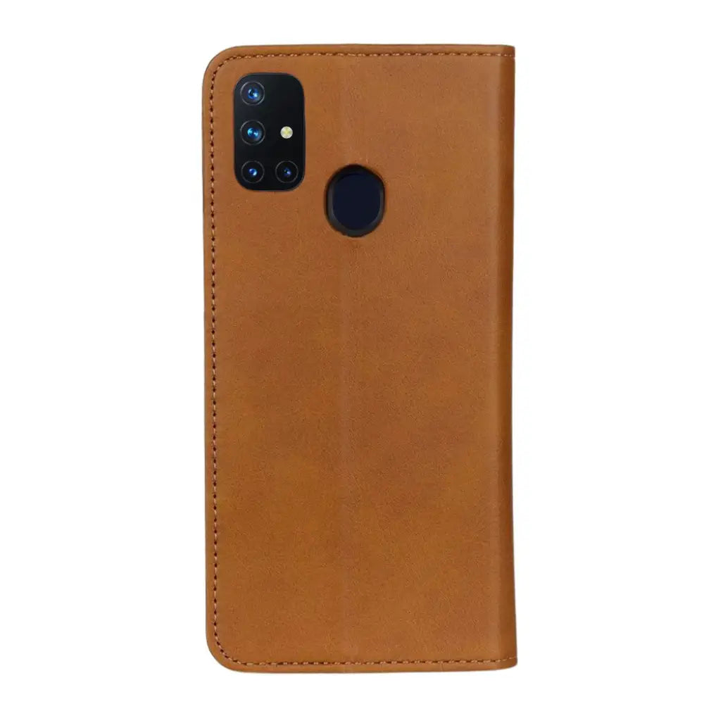 OnePlus Nord N10 Unitec Lompakko Suojakotelo Ruskea
