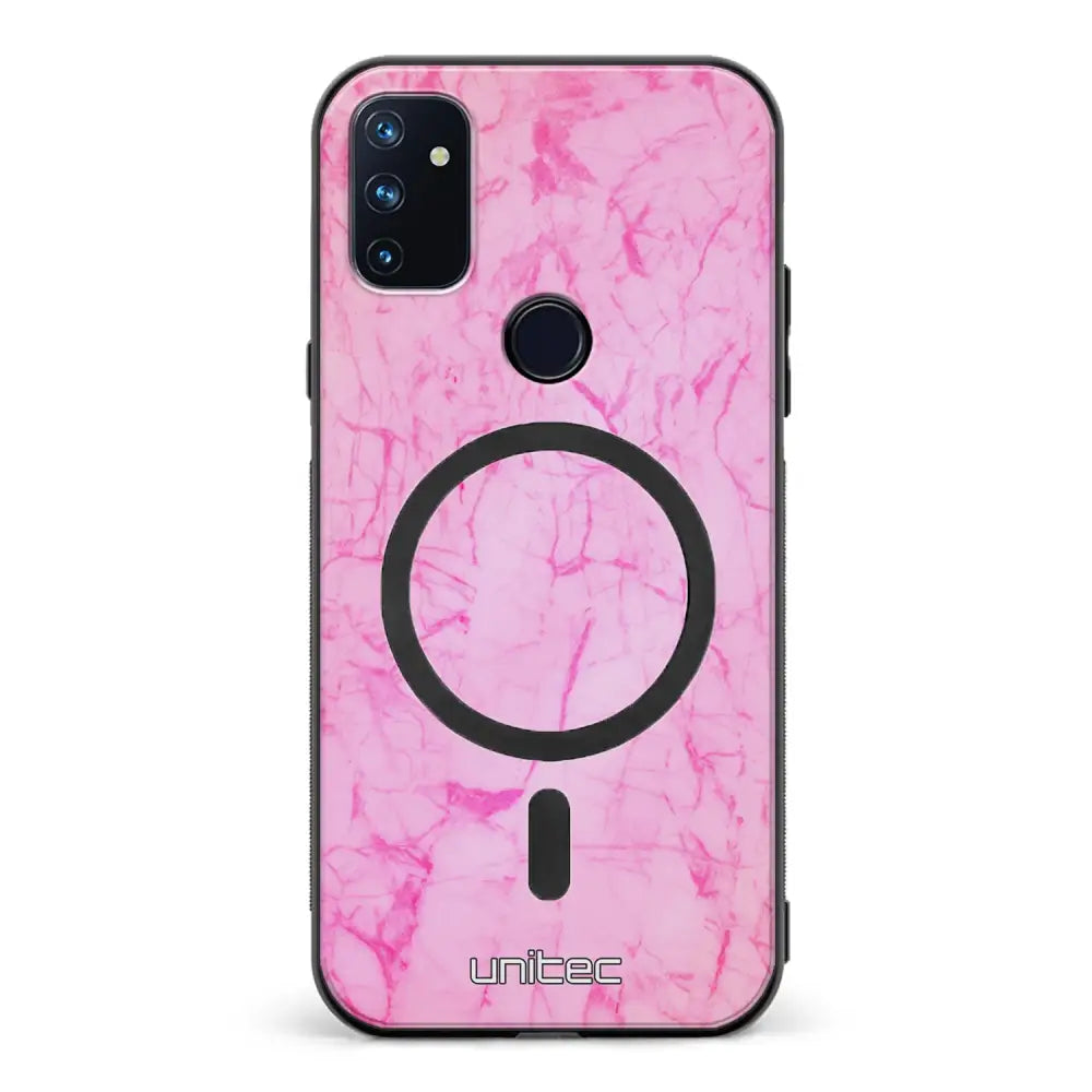 OnePlus Nord N100 marmori suojakuoret - Light Pink Marble