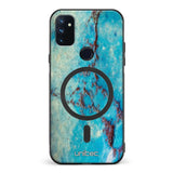 OnePlus Nord N100 marmori suojakuoret - Turquoise Marble