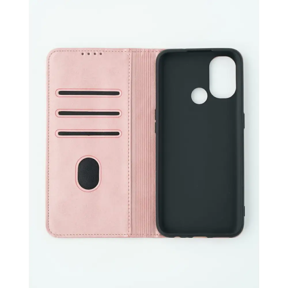 OnePlus Nord N100 Unitec Lompakko Suojakotelo Ruusukulta