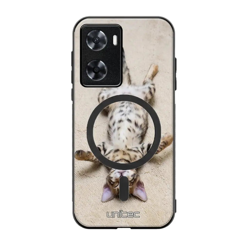 Oppo A77 kissa suojakuoret - Relaxing Cat