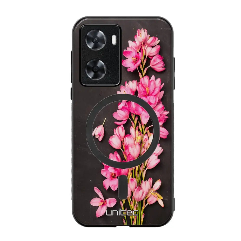 Oppo A77 kukka suojakuoret - Pink Flowers