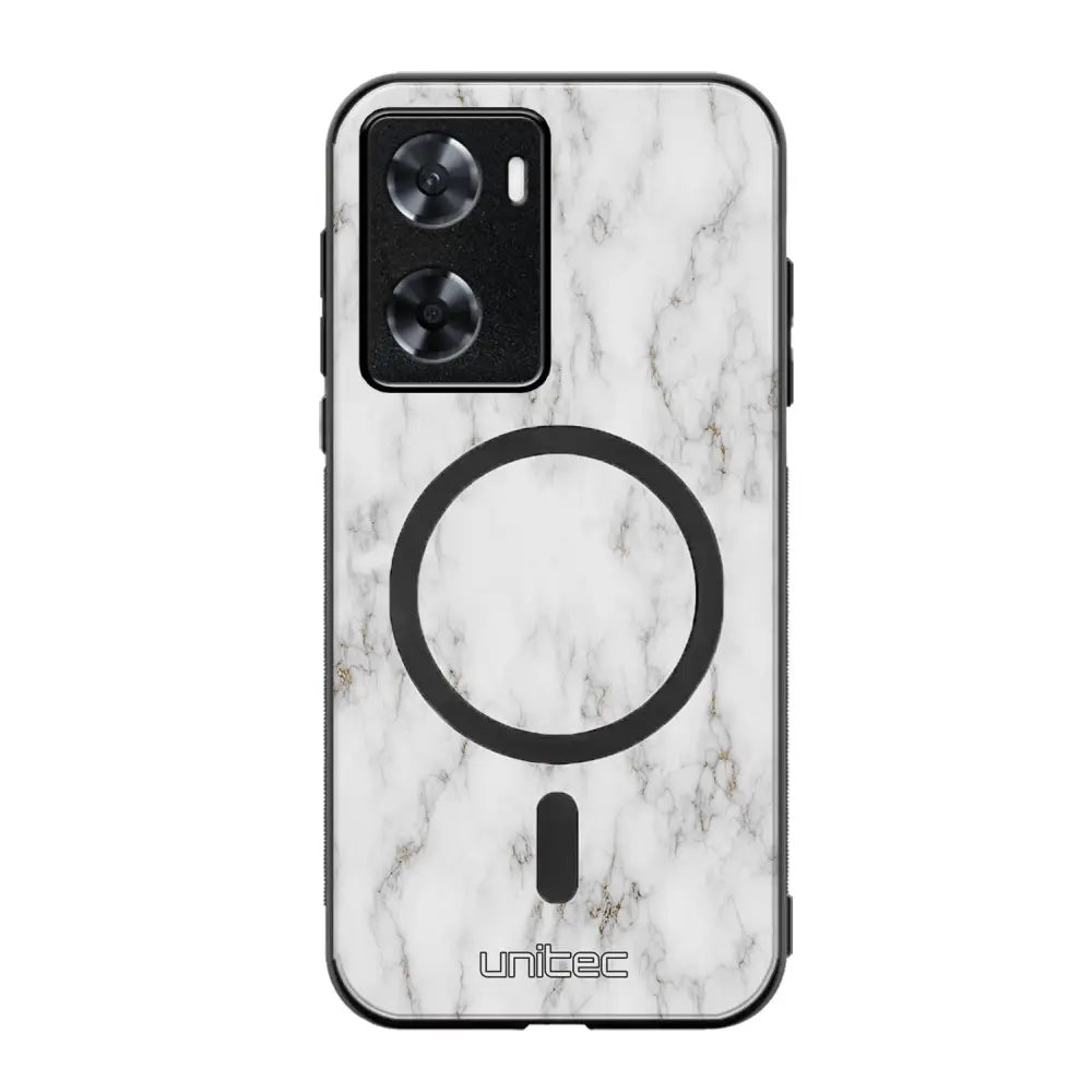 Oppo A77 marmori suojakuoret - White Marble