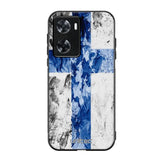 Oppo A77 suojakuoret - Painted Finnish Flag - Ei