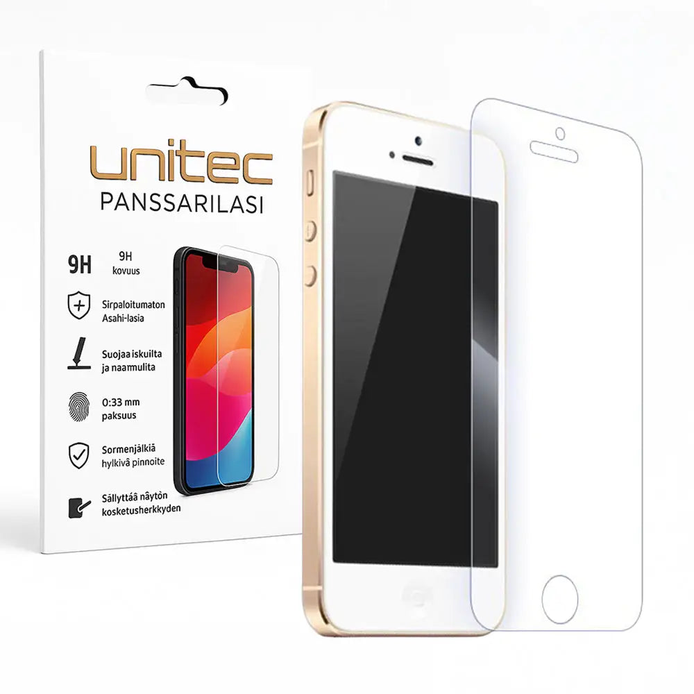 Panssarilasi 2D iPhone 5 / 5C / 5S