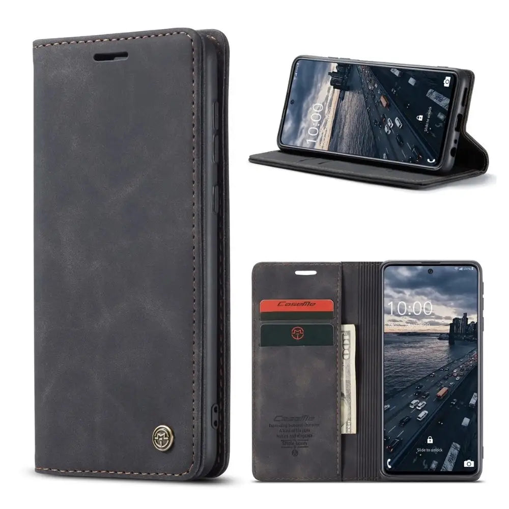 Samsung A33 5G Lompakko Suojakotelo Musta