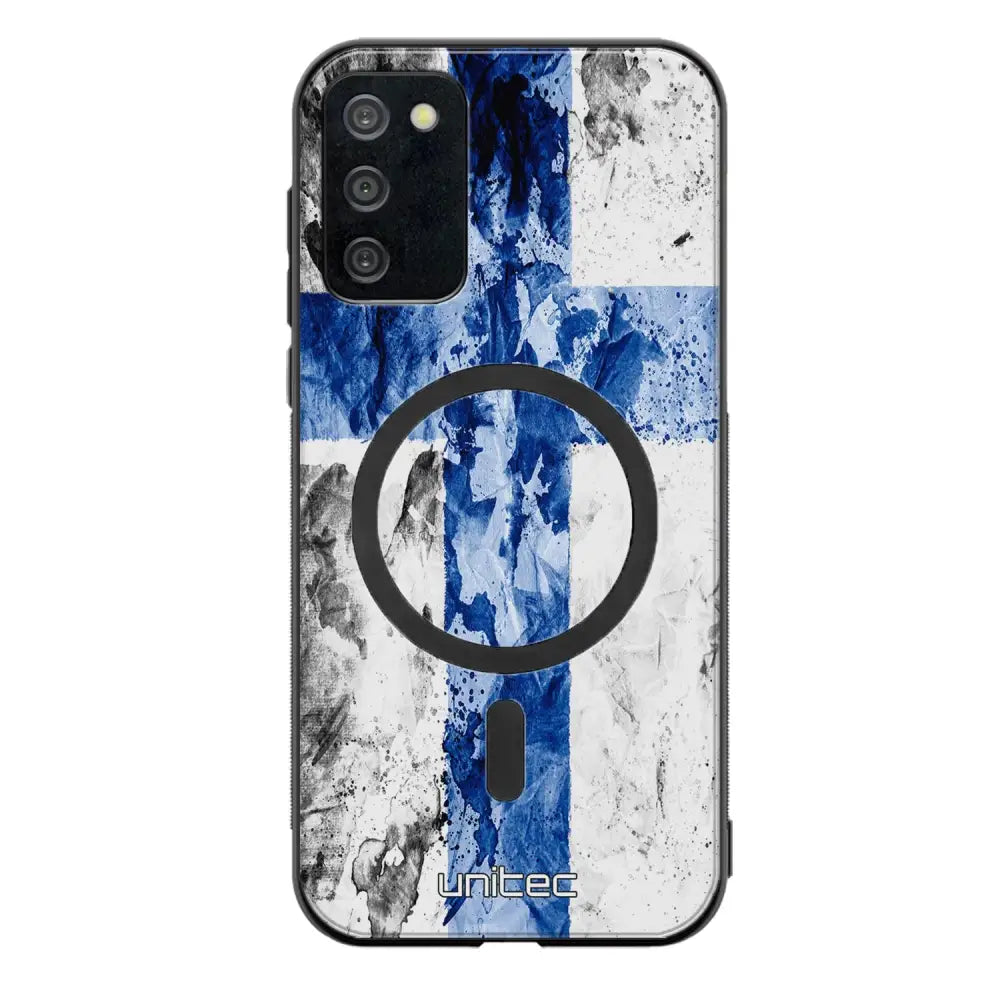 Samsung Galaxy A03s suojakuoret - Painted Finnish Flag