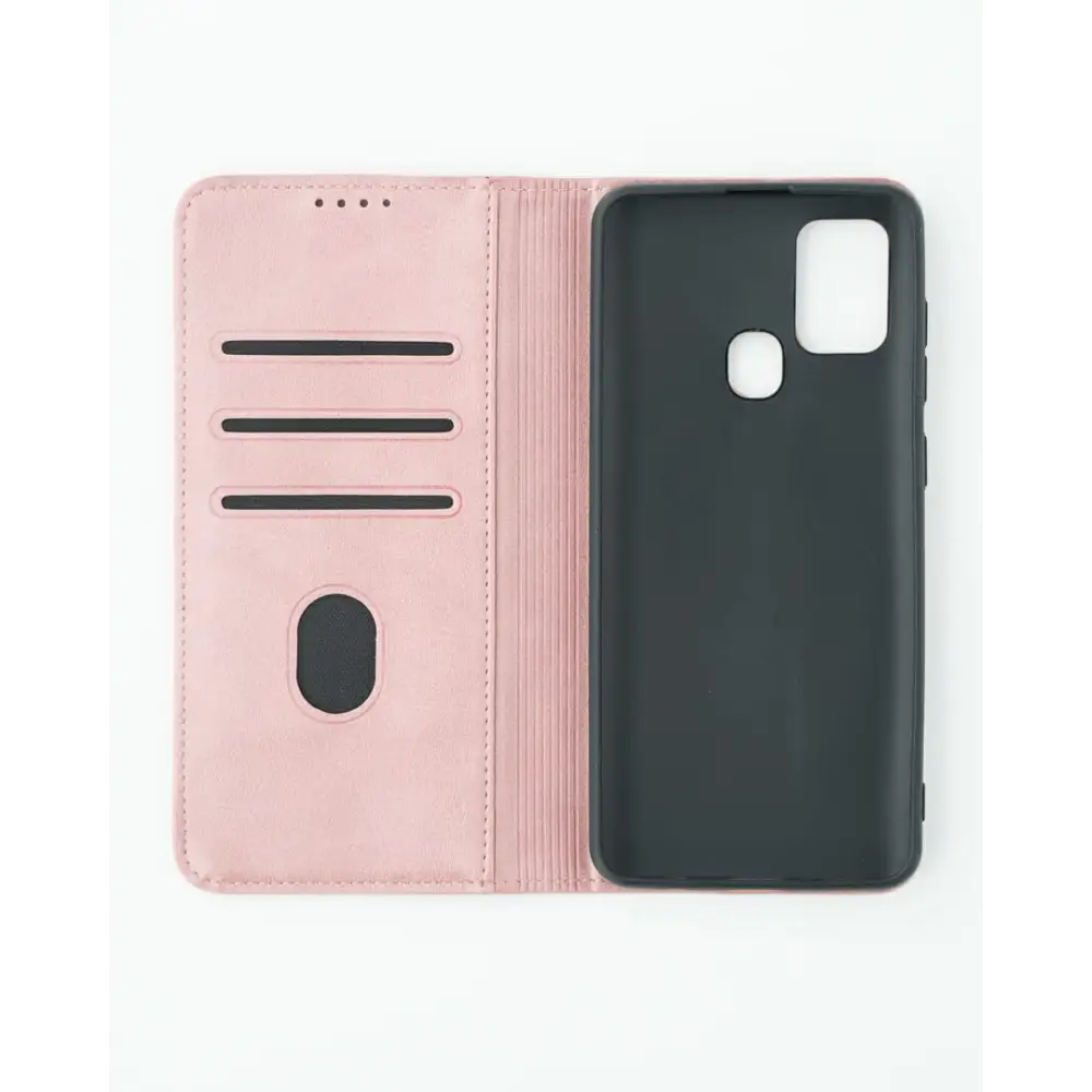 Samsung Galaxy A21s Unitec Lompakko Suojakotelo Ruusukulta